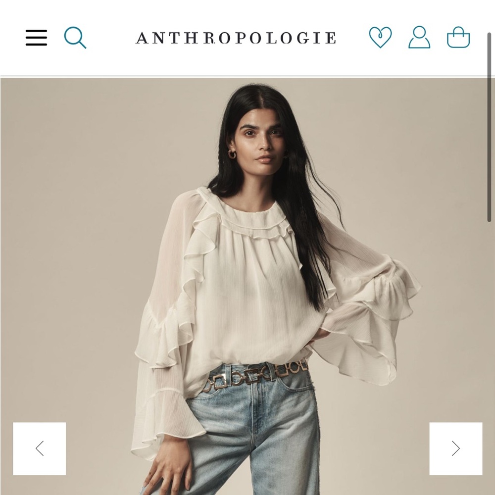 Anthropologie white blouse NWT